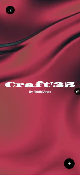 Riddhi Arora — Designer portfolio website mobile view