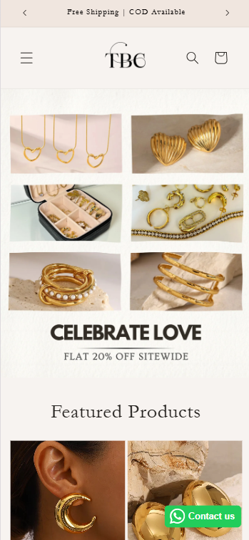 The Body Canvas — Shopify anti-tarnish jewelry store mobile view