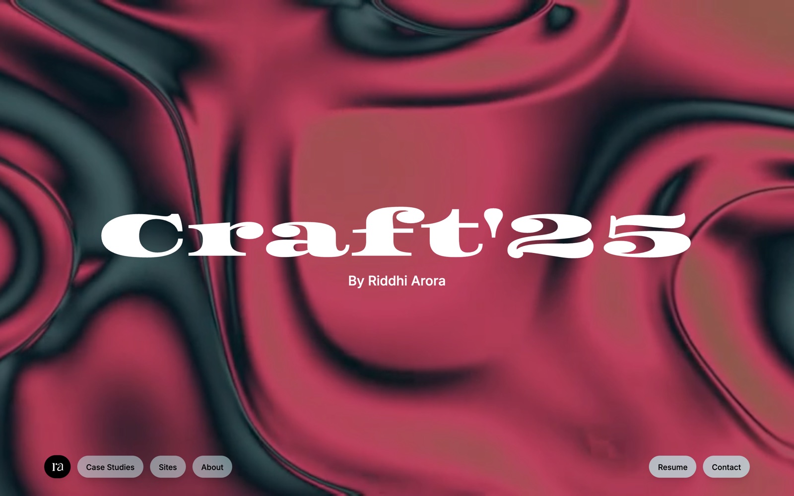 Riddhi Arora — designer portfolio website